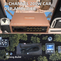 Vente chaude 4*50W classe AB amplificateur de voiture 4 canaux DSP Crossovers amplificateur de caisson de basses alimentation automatique (sans panneau de commande)