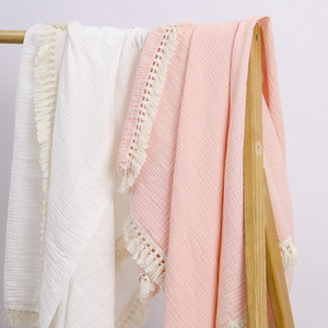 Coperta <span class=keywords><strong>per</strong></span> neonati <span class=keywords><strong>per</strong></span> neonati quadrati di mussola roba <span class=keywords><strong>per</strong></span> bambini coperte e pannolini Swaddle accessori <span class=keywords><strong>per</strong></span> bambini biancheria da letto in cotone <span class=keywords><strong>per</strong></span> neonati bambini - Product Image 2