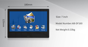 AMABOO Marco de fotos digital de 7 pulgadas, pantalla HD de 1024x600, reproductor de publicidad de video en inglés, admite descarga de video - Product Image 5