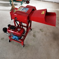 Henglu Nouvelle Hacheuse de Fourrage Efficace, Mini Broyeur à Diesel en Métal pour Ensilage, Herbe et Tiges de Maïs, Capacité 1 Tonne/heure, Facile à Utiliser pour l'Alimentation Animale
