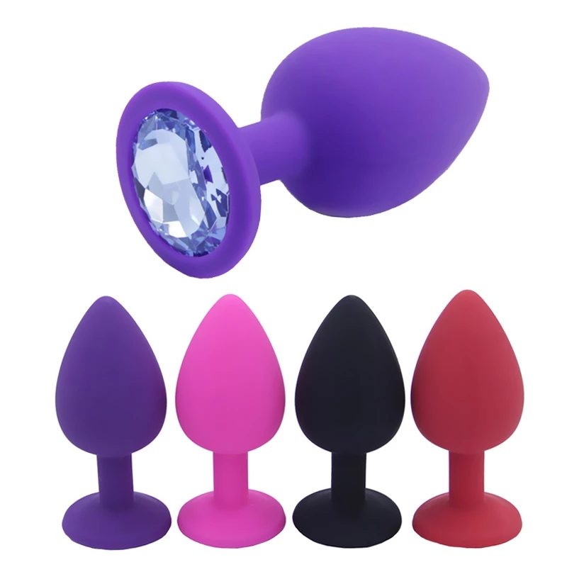 Silicone Butt Plug Unisex Plated Jewelry Sex Stopper Prostate Adult Toys for Men Women Anal Trainer Anal Plug