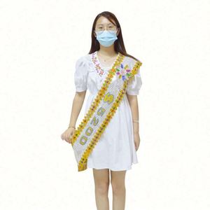 Écharpe de corps en ruban « Future Mariée » et « Future Marié » de haute qualité, vente chaude directe usine Chine - Product Image 1