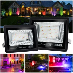 Riflettore regolabile RGB Led luce giardino Rgbw 30w 60w Led luce di inondazione 200w Rgb riflettore 10w Rgbw