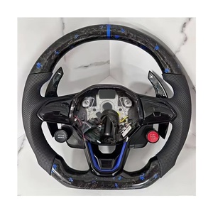 Volante de Cuero con LED Personalizado, Accesorios para Automóviles <span class=keywords><strong>Volkswagen</strong></span> GOIF Gti7 GTS Tiguan L, Volante de Fibra de Carbono - Product Image 1