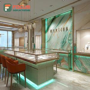 Modern High End Jewelry Display Case Laminated Finish Jewelry Shop Display Cabinet - Product Image 5