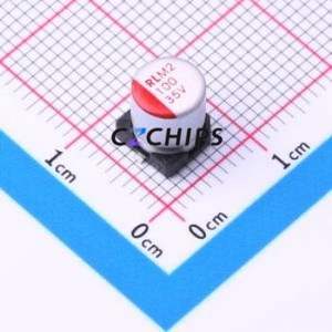 Condensateur solide M2101M035C070RT SMD, D6.3xL7mm (Capacité : 100uF) (Précision : 20%) Tension nominale : 35V - Product Image 1