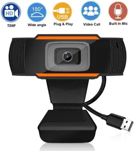 720 1080p usb ウェブカメラ 12.0MP カメラ 360 度回転可能なマイククリップウェブカメラ skype のコンピュータノートパソコン pc