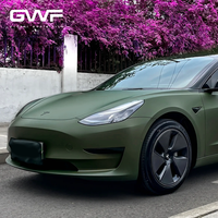 Film de protection de peinture auto-cicatrisant en TPU satiné vert armée GWFILM, film de protection de peinture en TPU couleur PPF pour carrosserie de voiture