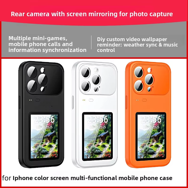 AI Mobile Phone Case for 13-15 Pro with 360 Protection Multi-function AI Voice & Photo Customized DIY Design