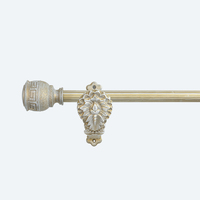 KYOK Support décoratif vintage blanc balayage rouge en résine fleuron en fer laiton tringle à rideau ensemble de poteau crochet fenêtre nouveau modèle Grèce