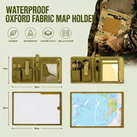 Étui tactique pour cartes en tissu Oxford imperméable, support pour ordinateur portable MOLLE, pochette de rangement pour documents de camping et de chasse en extérieur
