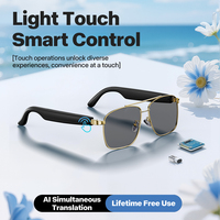 Lunettes Intelligentes de Traduction IA avec Lecture Musicale, Étanchéité IPX4, Chargement Magnétique, Microphone, Haut-parleur, Chipset AB5656C et Commande Vocale
