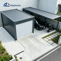 Garage conteneur détachable personnalisable, anti-corrosion, pour le stockage de véhicules, petit abri pour voiture