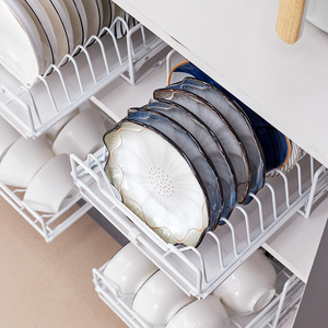 <span class=keywords><strong>Escurridor</strong></span> de platos de cocina de Metal moderno, <span class=keywords><strong>escurridor</strong></span> de bandeja de cubiertos de plástico <span class=keywords><strong>y</strong></span> asas de <span class=keywords><strong>madera</strong></span> natural, drenaje de goteo - Product Image 4