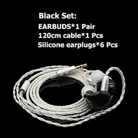 Pirole Nouveau Casque Intra-Auriculaire de Monitoring Live 10mm à Biomembrane, Jack 3.5mm, Câble de 1.2m, Matériau Plastique, Interface MMCX, Câble de Remplacement