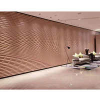 Art moderne irrégulier personnalisé courbe luxe vague en bois décoratif revêtement mural 3d panneau mural