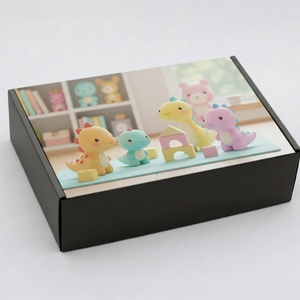 Custom Luxury Kraft Corrugated Slotted Square Flat Design Gift <b>Box</b> Embossing Magnetic Closure Recyclable Biodegradable Recycled - Product Image 2