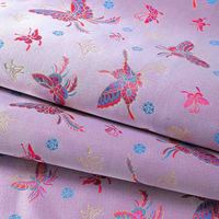 Yili nouveau Phoenix queue papillon fleur colorée papillon étincelant Style chinois Polyester fil d'or Jacquard vêtements tissu