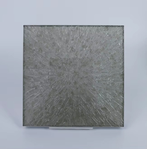 Panneau de verre décoratif gaufré à motif gris, texture premium pour cloisons intérieures, meubles et décoration de portes - Product Image 4