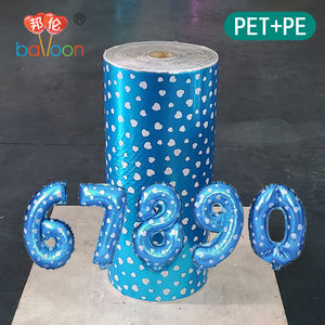 Matériau de <span class=keywords><strong>film</strong></span> de ballon en feuille PET + PE composite imprimé laminé de couleur Offre Spéciale avec motif de coeur d'amour - Product Image 5