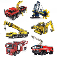Mould King MOC Grue mécanique télécommandée programmable, Série de camions de construction, Ensembles de blocs de construction