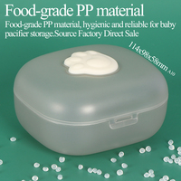 Boîte de rangement pour sucettes et jouets de dentition SUNSHING, en PP, pour bébés et nouveau-nés, avec chaîne de sucette et support pour jouets de dentition en silicone