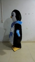 Costume de mascotte de pingouin de Noël bleu ciel avec écharpe en matériau EVA, taille adulte unisexe
