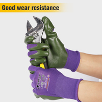 Gants de travail XINGYU en polyester 13 jauges enduits de nitrile, imperméables, robustes, durables et de sécurité pour usage industriel