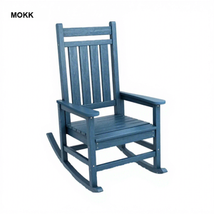 Fauteuil à bascule Adirondack MOKK série R 664 à dossier haut <span class=keywords><strong>en</strong></span> HDPE, résistant aux intempéries, robuste, pour patio, terrasse, jardin, véranda - Product Image 1