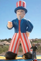 Grand ballon gonflable personnalisé de l'Uncle Sam pour la fête des Mères et le Memorial Day américain
