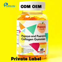 Gommes ODM OEM à la papaye et au collagène Pueraria Marque privée personnalisée pour complément alimentaire