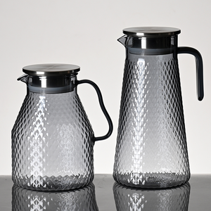 Jarra de agua acrílica, jugo, bebidas, cerveza, jarra de plástico con tapa, PC irrompible, resistente al calor para Hotel, restaurante, piscina - Product Image 2