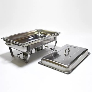 Handware New Circular <b>Food</b> <b>Warmer</b> Casserole Set Alcohol-Fueled Silver 9L Capacity 12-Hour <b>Heating</b> for Hotels & Catering - Product Image 4