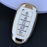 Housse de clé de voiture 5 boutons pour Hyundai Creta I20 I30 IX35 IX25 Elantra Grandeur Accent Solaris Sonata Palisade Kona