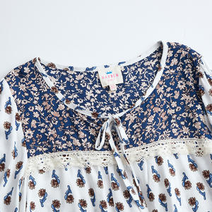 Chemisier à manches longues à motifs floraux pour filles, style mode, populaire, prix de gros - Product Image 5