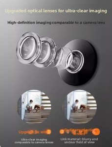 모던 200도 방화 유리 렌즈 도어 뷰어 캣아이 아연 합금 우아한 마감 캣아이 아연 합금 도어 뷰어 - Product Image 3