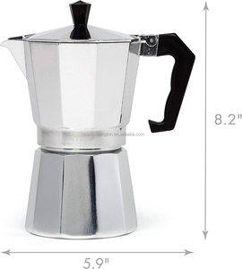 Poêle à expresso et cafetière Moka Pot pour café italien et cubain classique cafetière de brassage Six tasses - Product Image 2