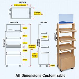 Espositore in <span class=keywords><strong>Legno</strong></span> Naturale Personalizzato <span class=keywords><strong>per</strong></span> Artigianato, Negozi, Aree Espositive, Eventi all'Aperto, Logo OEM - Product Image 4