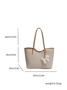 Sac fourre-tout en <span class=keywords><strong>cuir</strong></span> PU grande capacité JINZE3107 pour femme, avec une seule bandoulière, élégant et tendance, idéal pour le <span class=keywords><strong>travail</strong></span> et les trajets quotidiens - Product Image 6