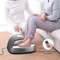 Masseur de pieds intelligent à circulation sanguine avec poignée, ceinture chauffante optionnelle 400W et panneau de lumière rouge et bleue