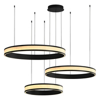 Lustre LED moderne de luxe, suspension circulaire en pierre, lampe suspendue pour villa, escalier, hall, salle à manger