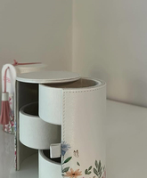 Boîtes de parfum cylindriques rondes, huile essentielle, flacon de parfum en verre avec emballage en papier, boîte de parfum ronde en cuir pour femmes 50 ml