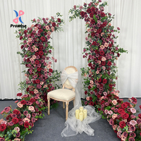 PROMISE Desain Baru Ramah Lingkungan Bunga Mawar Merah & Daun Eucalyptus Buatan untuk Dekorasi Pernikahan, Natal & Hari Ibu