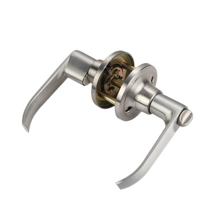 Manija de puerta negra de aleación de zinc con bloqueo de palanca para uso en interiores, dormitorios y hogares, manija sólida ambidiestra, funcionamiento silencioso - Product Image 5