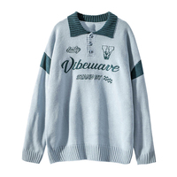 Pull-over universitaire de style Preppy universitaire pour hommes personnalisés 7gg coton respirant anti-rétrécissement brodé lettre tricots