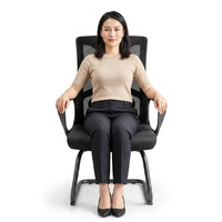 Chaise de bureau exécutive en tissu maillé sur mesure au design contemporain, chaise de bureau ergonomique élégante pour le personnel