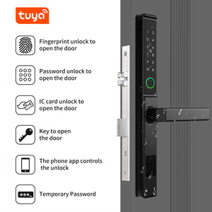 กุญแจล็อคประตูดิจิตอล HanDaily กันน้ำ รองรับ Tuya TTlock สแกนลายนิ้วมือ สำหรับภายนอกอาคาร ใช้การ์ด รองรับ OEM พร้อมรหัสผ่านชั่วคราว - Product Image 2