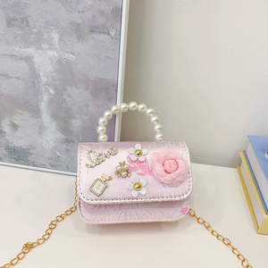 Bolsa de Acessórios de Moda Infantil, Bolsa Transversal para Meninas, Bolsa de Pérolas, Bolsa de Princesa, Porta Moedas, Atacado - Product Image 4