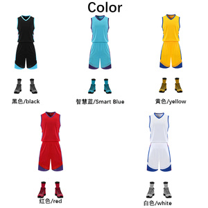 <span class=keywords><strong>Ensemble</strong></span> <span class=keywords><strong>de</strong></span> maillots <span class=keywords><strong>de</strong></span> <span class=keywords><strong>basket</strong></span>-<span class=keywords><strong>ball</strong></span> personnalisés pour hommes avec logo personnalisé sur le devant, 100% polyester respirant et à séchage rapide, vêtements d'entraînement d'équipe - Product Image 2