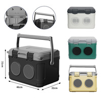 Glacière audio portable 21L avec haut-parleur et batterie rechargeable USB pour événements extérieurs, boissons et camping